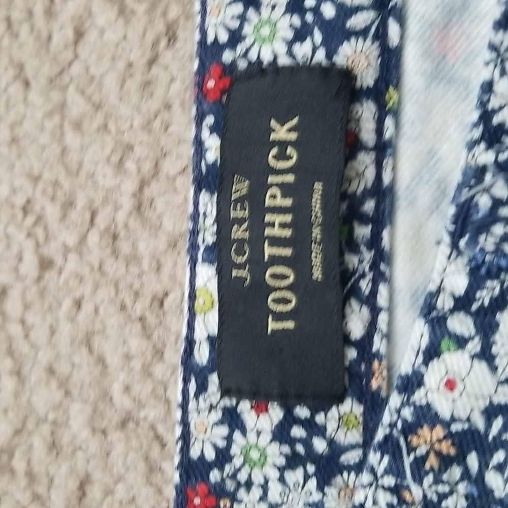 J.Crew Floral Toothpick Ankle Skinny Jeans - Picture 9 of 16
